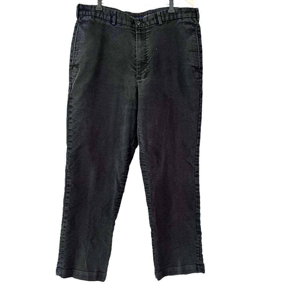 Brooks Brothers Black Hudson Chinos Size 38 Cotton Classic Work Casual